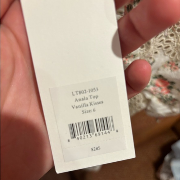 NWT LoveShackFancy Anala Top Vanilla Kisses - Picture 4 of 6